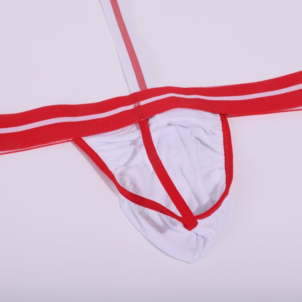 Bow Tie Briefs Pouch Thong, Mens Low-Rise Lingerie, Premium Cotton Comfo… - Picture 2 of 3